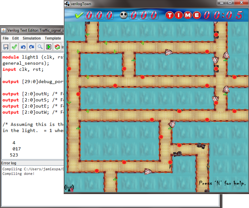 verilogTown Screen Shot